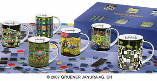 6 Becher "Magic Mugs" im Set, Porzellan